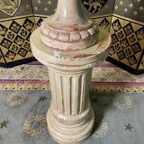 Terracotta lamp on fluted column