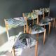 4 chaises vintage entièrement rénovées