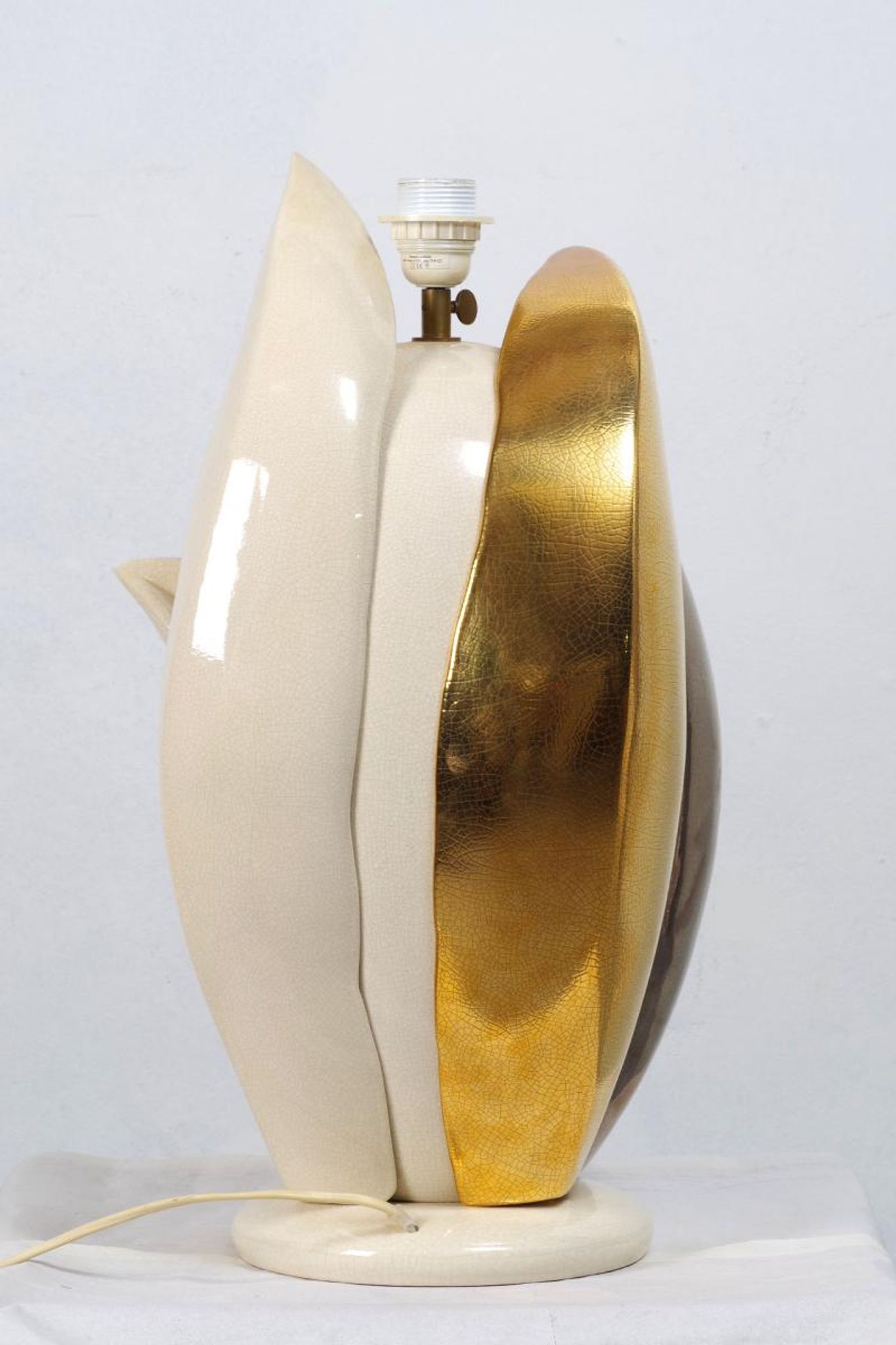 Lampe de bureau vintage florale par Francois Chatain