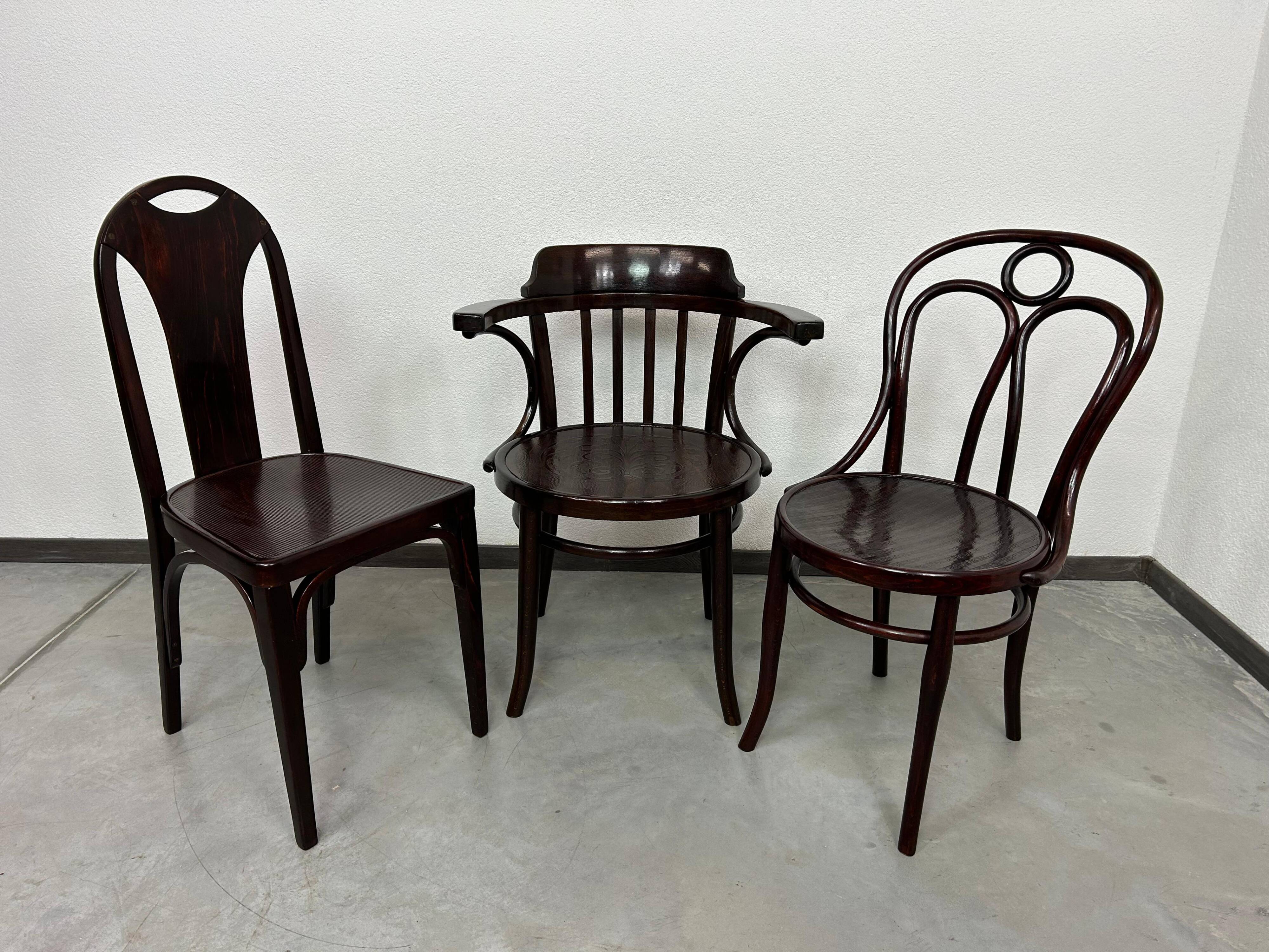Secession dining chair no. 373 attributed to Josef Hoffmann/Otto Prutscher for J&J Kohn
