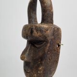 Toma passport mask, antique patinated wood, 16 cm, with stand