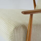 Fox velvet chair with cream side