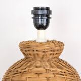 Woven rattan lamp base