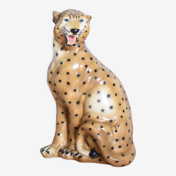 Leopard ceramic figure, Italy, 1970s