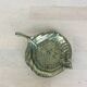 Vintage leaf gold brass candle holder