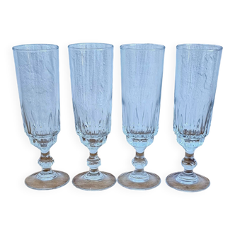 4 flûtes à champagne Luminarc modèle Lance