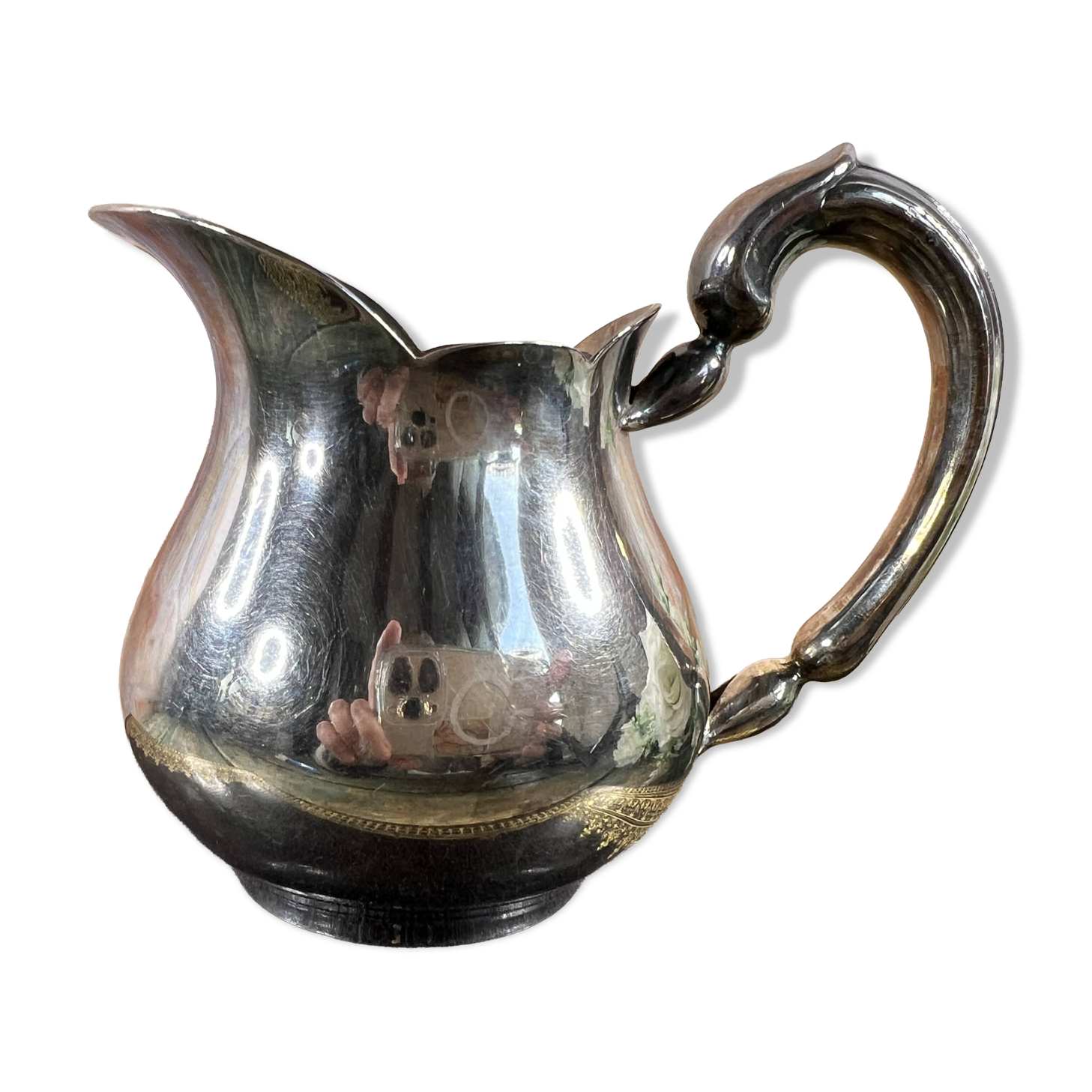 Small Christofle silver-plated metal ewer – Baluster model – France, 20th century