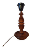 Turned wooden lamp base, 1970