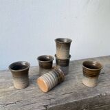 6 tasses à café en terre cuite 