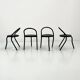 4 chaises postmodernes en métal, 1980