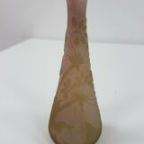 Vase Gallé school of nancy glass paste colors