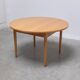 Round extendable dining table in oak by Van Den Berghe-Pauvers, 1970s