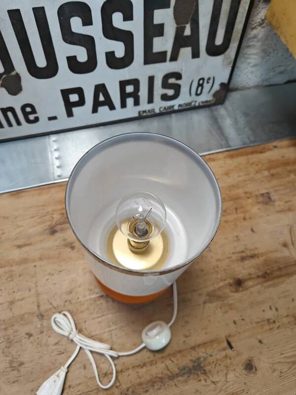 1970s lamp made entirely of vintage glass.