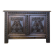Carved solid wood chest.
