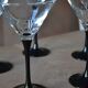 5 Verres à cocktail pied noir