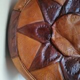 Pouf leather morocco