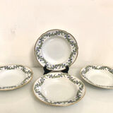 4 assiettes creuses en porcelaine