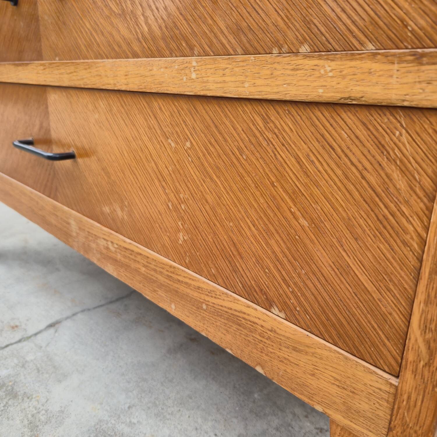 Vintage chest of drawers with compass feet and 4 drawers, 1950s