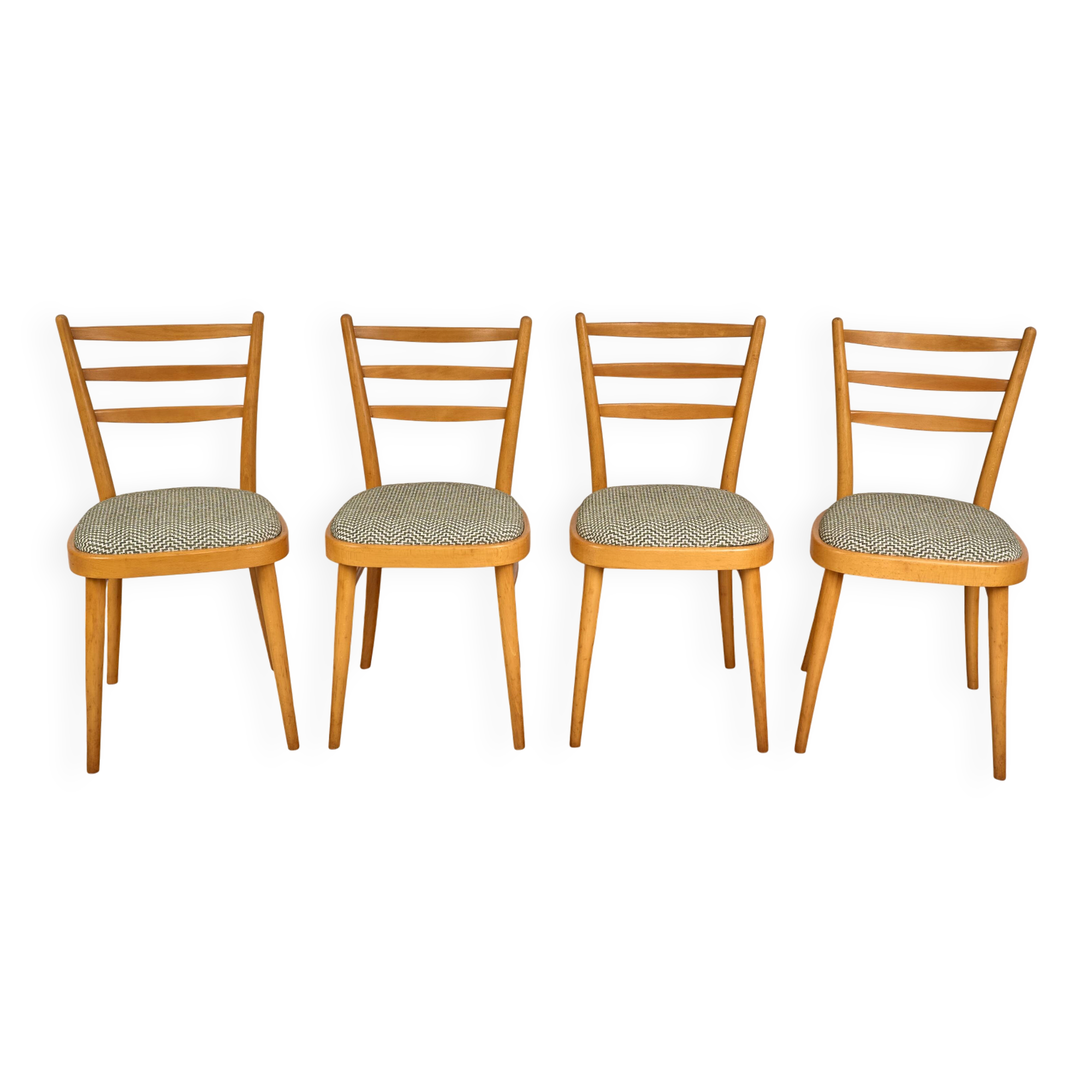 Set of 4 Dining Chairs, TON, 1960s, Czechoslovakia