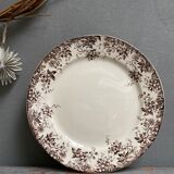 Plat sur piédouche faïence de Sarreguemines