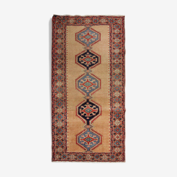 Handwoven persian wool area rug, oriental sarab carpet- 106x247cm