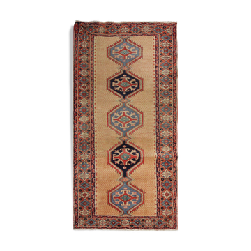 Handwoven persian wool area rug, oriental sarab carpet- 106x247cm