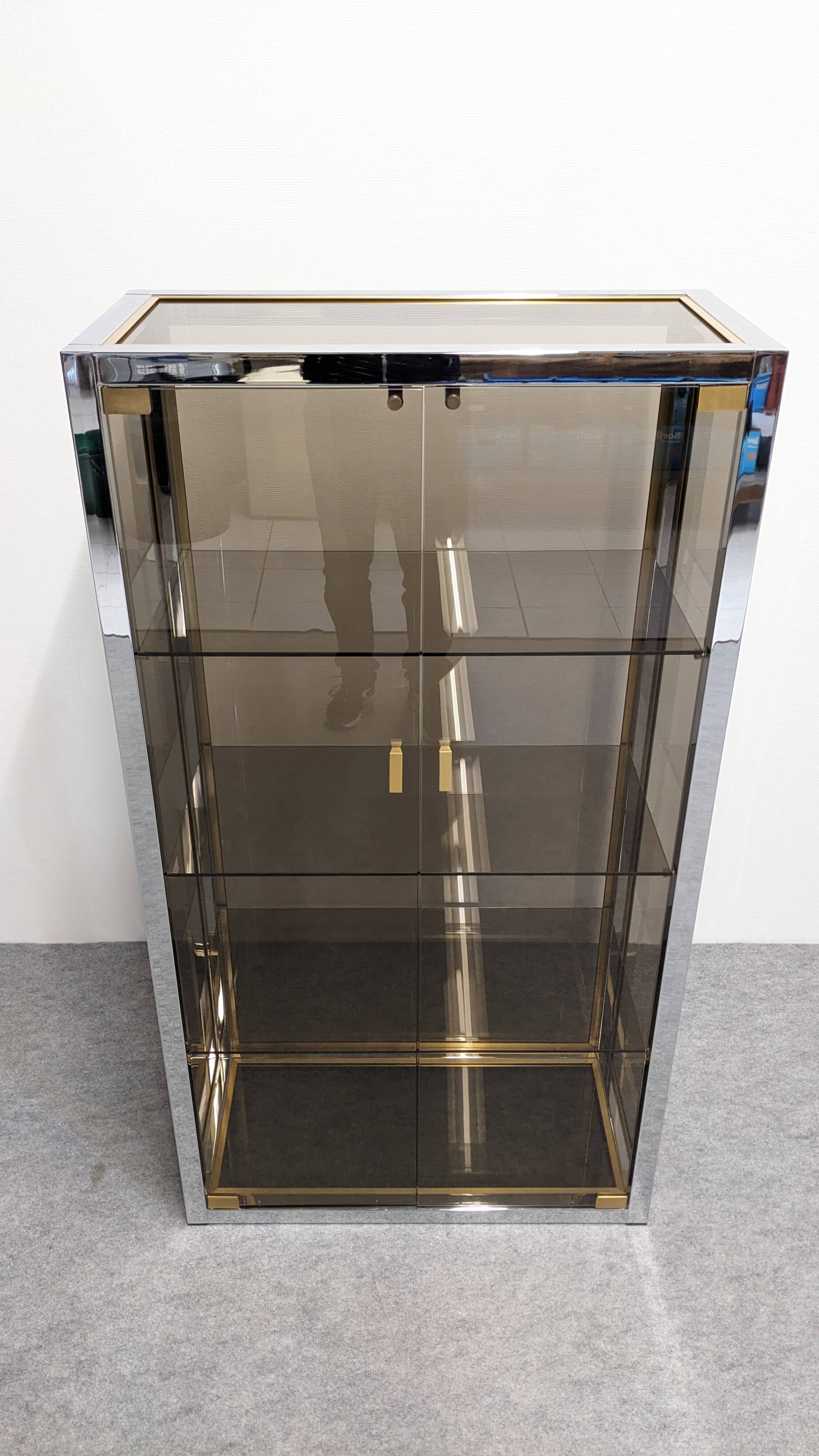 Hollywood Regency display cabinet by Renato Zevi, Italy circa 1970