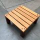 Table basse vintage en pin massif et plastique pour canapé d'extérieur, années 1970