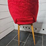 vintage red moumoute chair