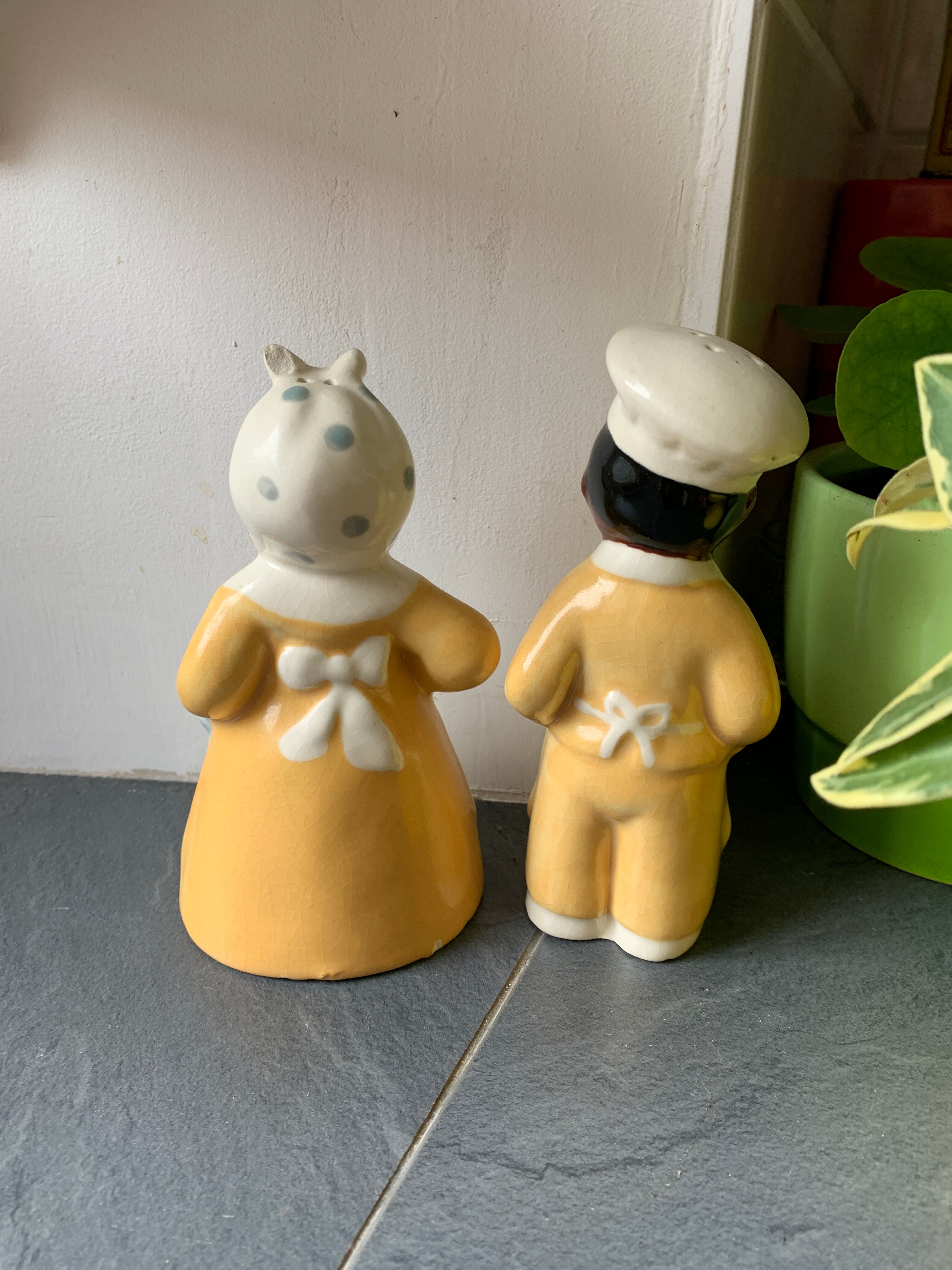 Vintage Pepper Salt Shaker in ceramic