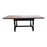 Oak farmhouse table with extensions.