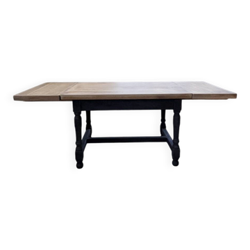 Table de ferme en chêne avec rallonges