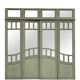 4 Art Nouveau partition doors + transom