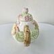 Vintage Ceramic Teapot Tisane Barbotine Apple Apple Tree