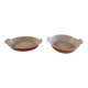 Set of 2 Le Creuset enamelled cast iron baking dishes – Volcanic Orange