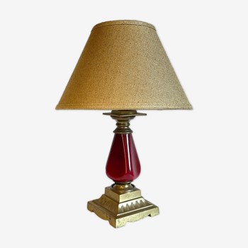 Vintage ceramic and brass lamp