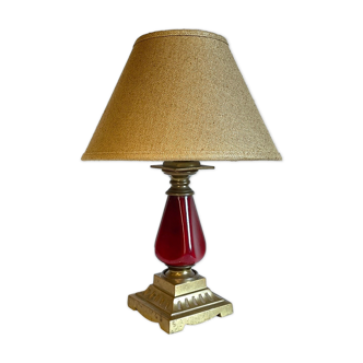 Vintage ceramic and brass lamp