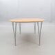 Table superellipse piet hein et bruno mathsson bois et chrome 240 cm
