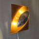 Pair of vintage square wall lights in glass and chrome - Space Age design
