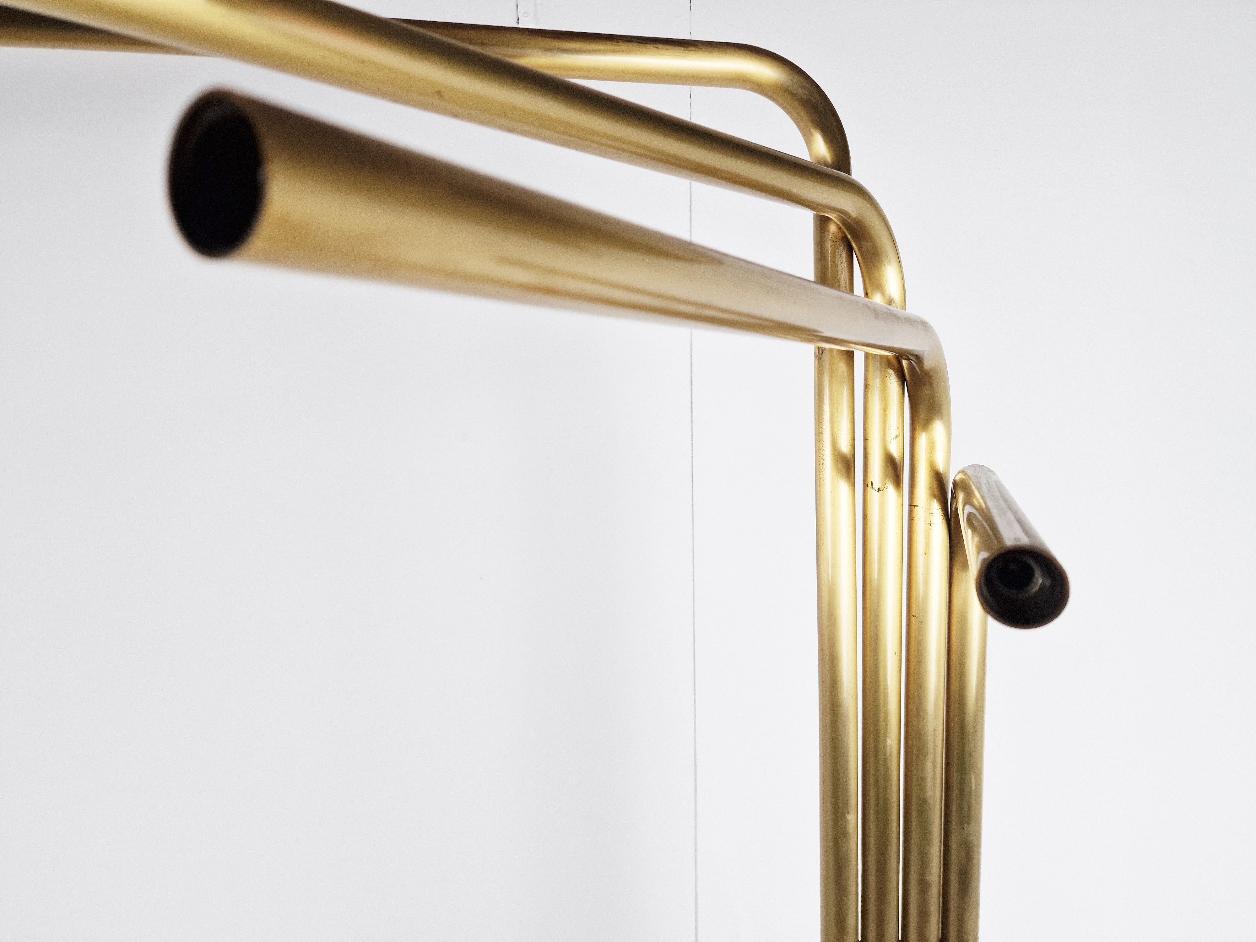 Adjustable floor lamps by Goffredo Reggiani in Brass, Italy, 1970