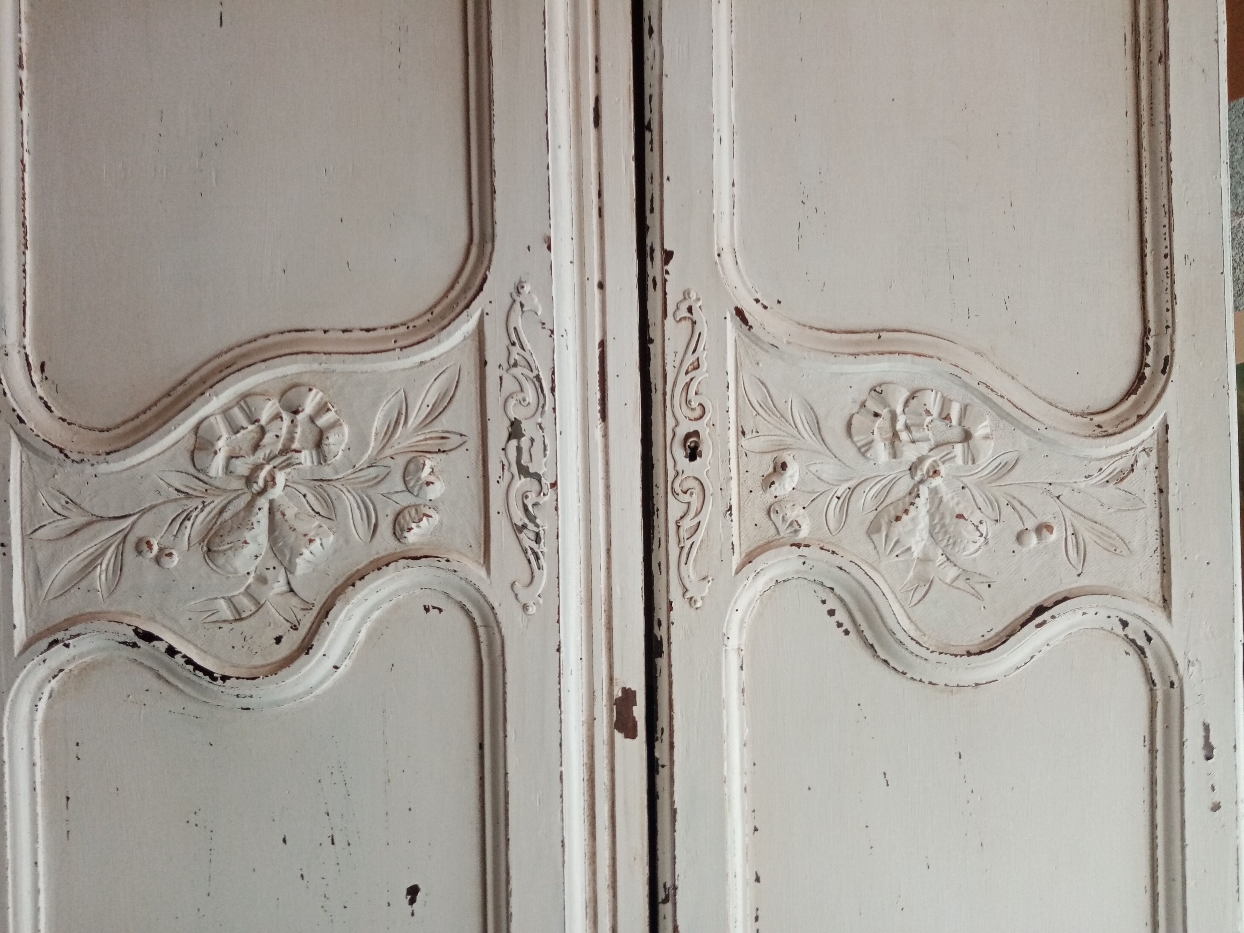 Pair old weathered doors height 154 cm