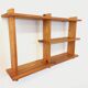 Vintage pine wall shelf in Maison Regain style from the 80s