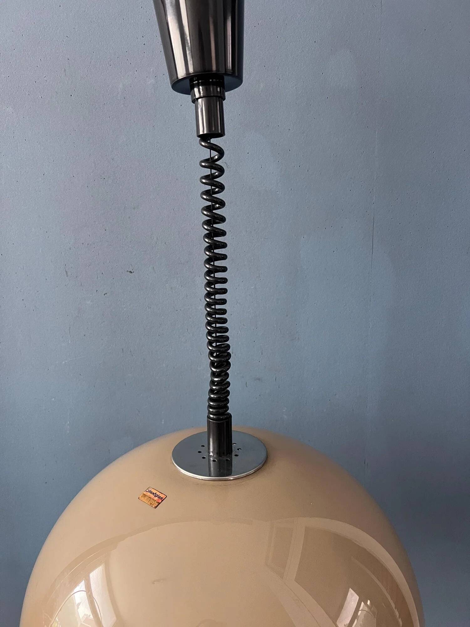 Vintage Dijkstra Space Age mushroom pendant lamp, mid-century modern ceiling light