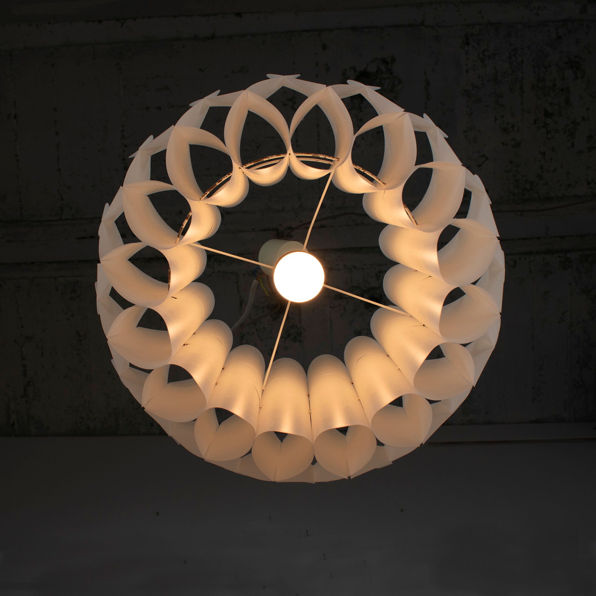 Butterfly hanging lamp by Lars Schiøler for Hoyrup Denmark 1970s