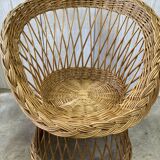Vintage wicker armchair