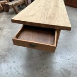 Very large solid oak farm table