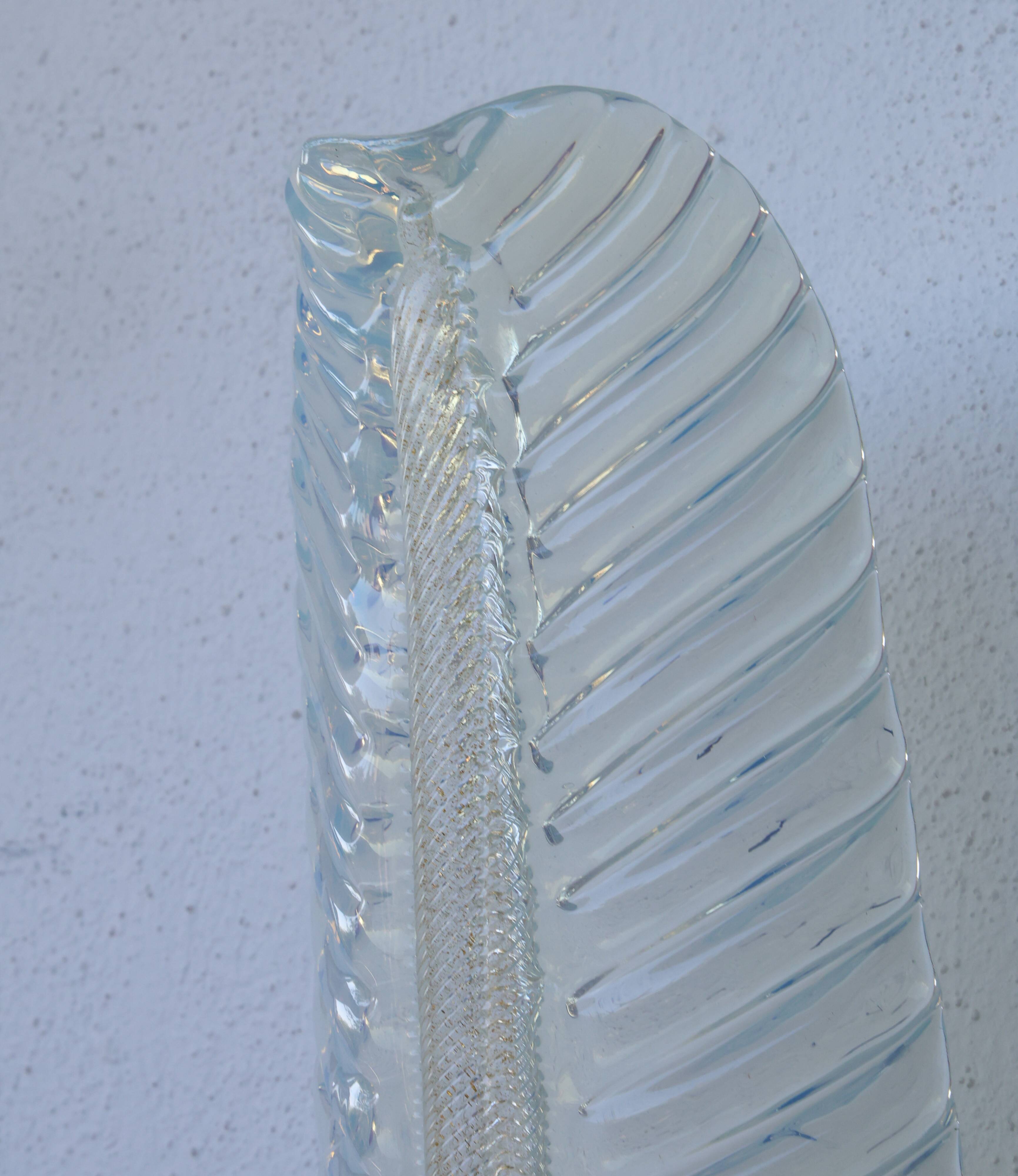 Rare Set of 2 Luxury Barovier e Toso Leaf Wall Light