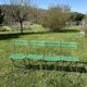 Set of 4 folding garden chairs - vintage green
