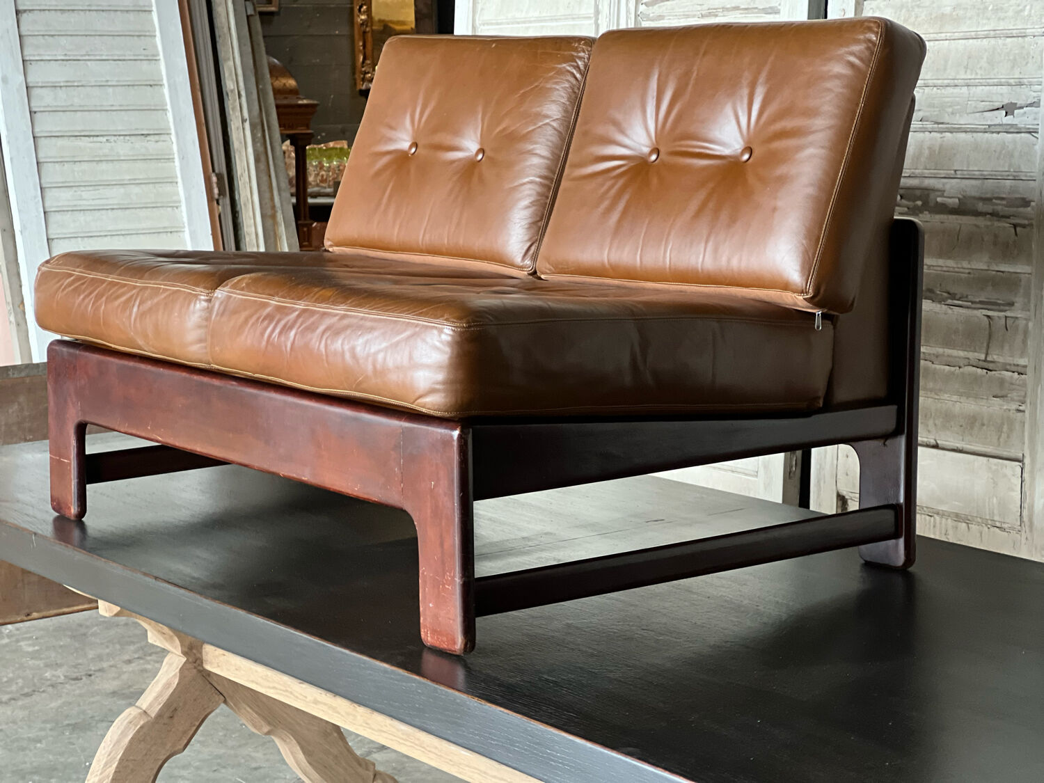 Scandinavian leather sofa