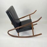 Fauteuil à bascule vintage, Tchécoslovaquie, années 1970